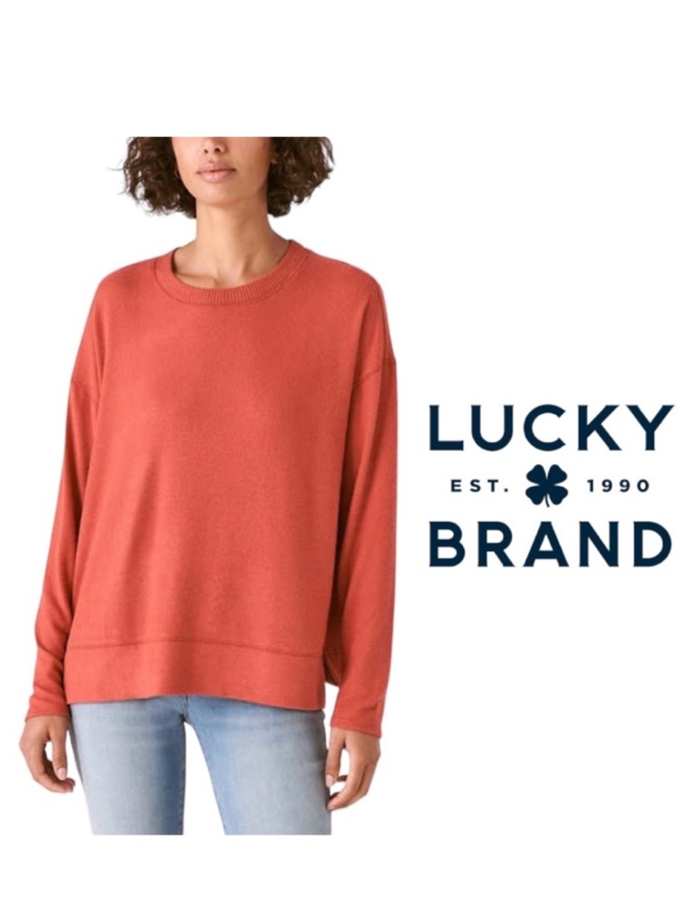 Lucky Brand Cozy Crewneck Lightweight Sweater - Picture 2 of 11